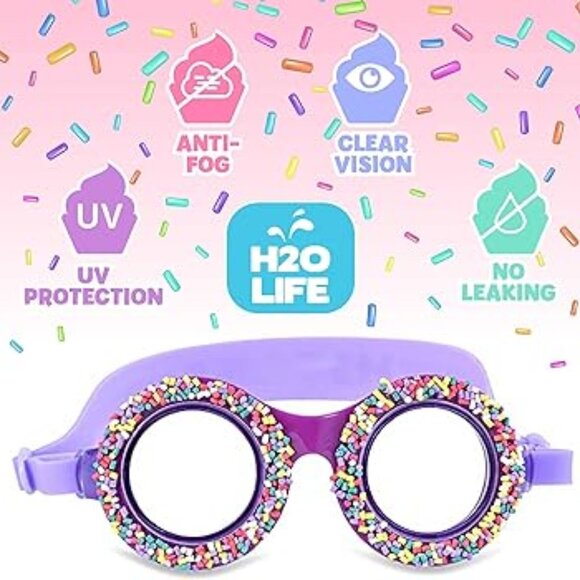 H2O LIFE ! Swimming Goggles Anti-Fog Anti-Leakage UV Protection( Sprinkles ) - Picture 1 of 5